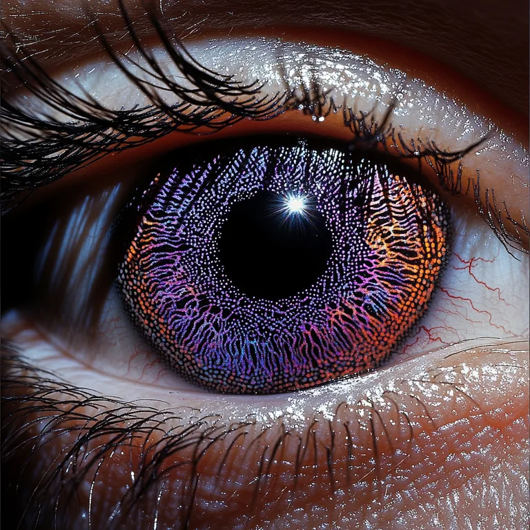 A hyper-realistic close-up of a human eye